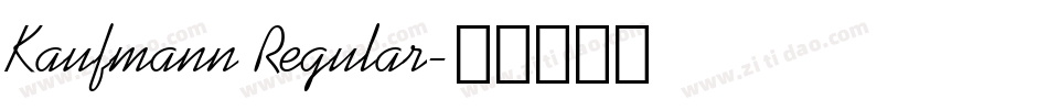 Kaufmann Regular字体转换